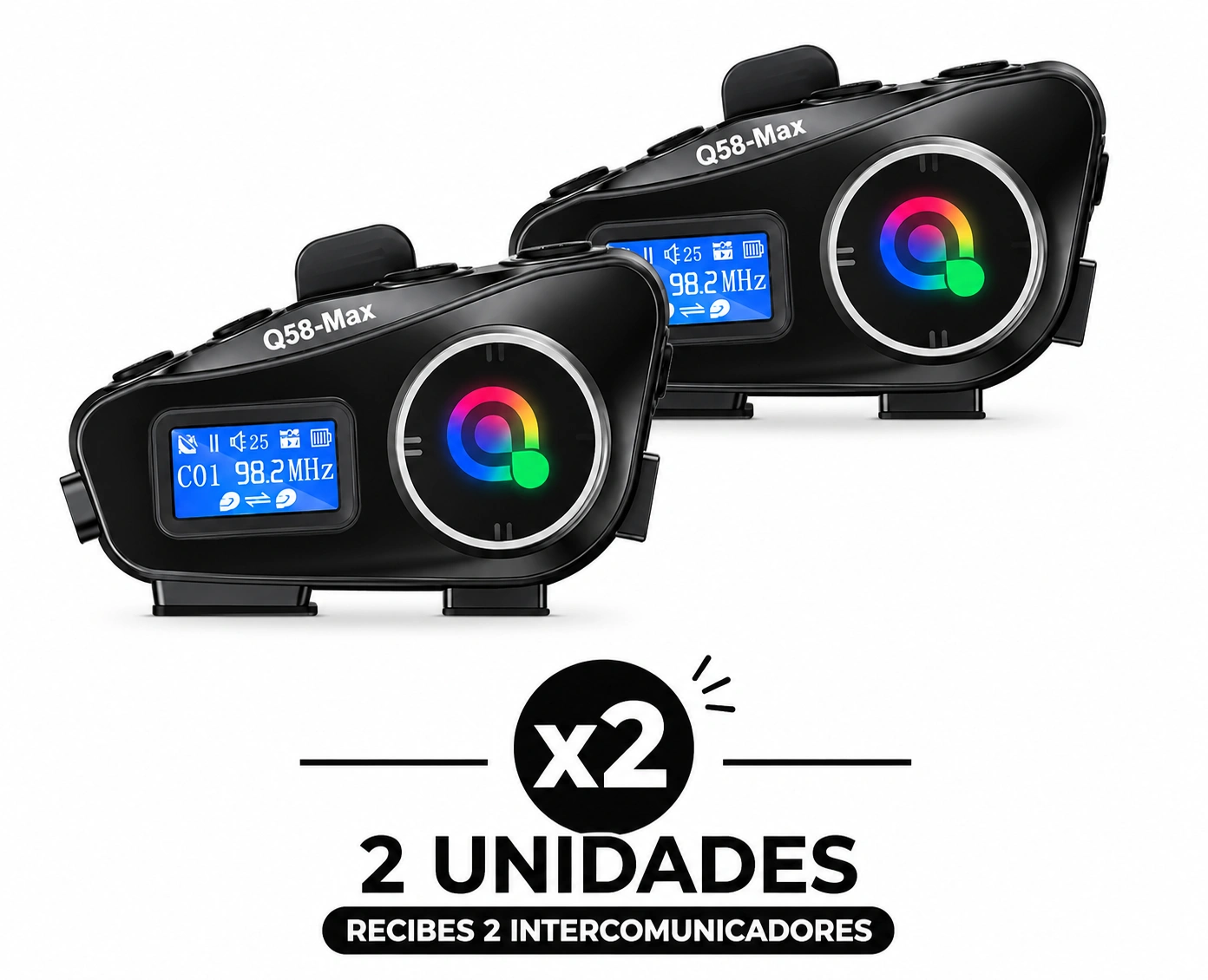 Intercomunicadores Q58-Max X2 - accesorio para moto en Bogotá | RUTAS51